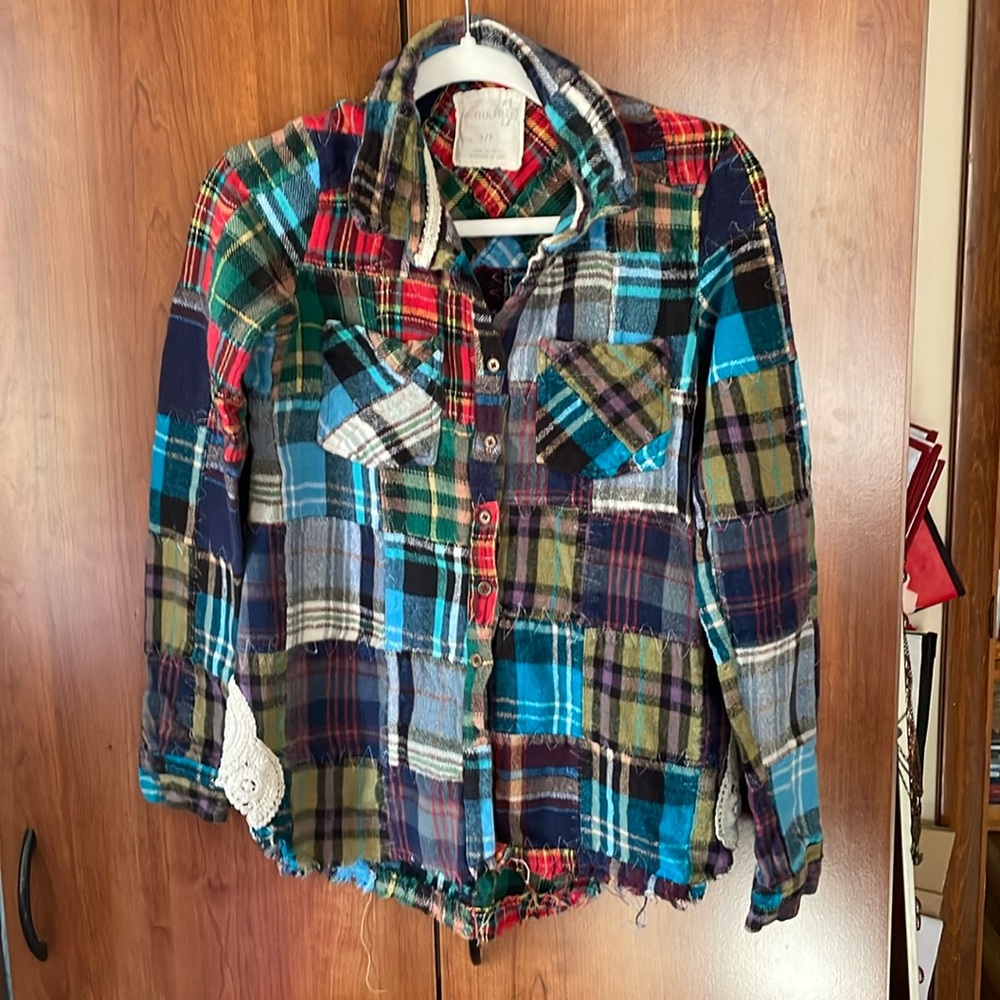 Free People Patchwork Flannel
